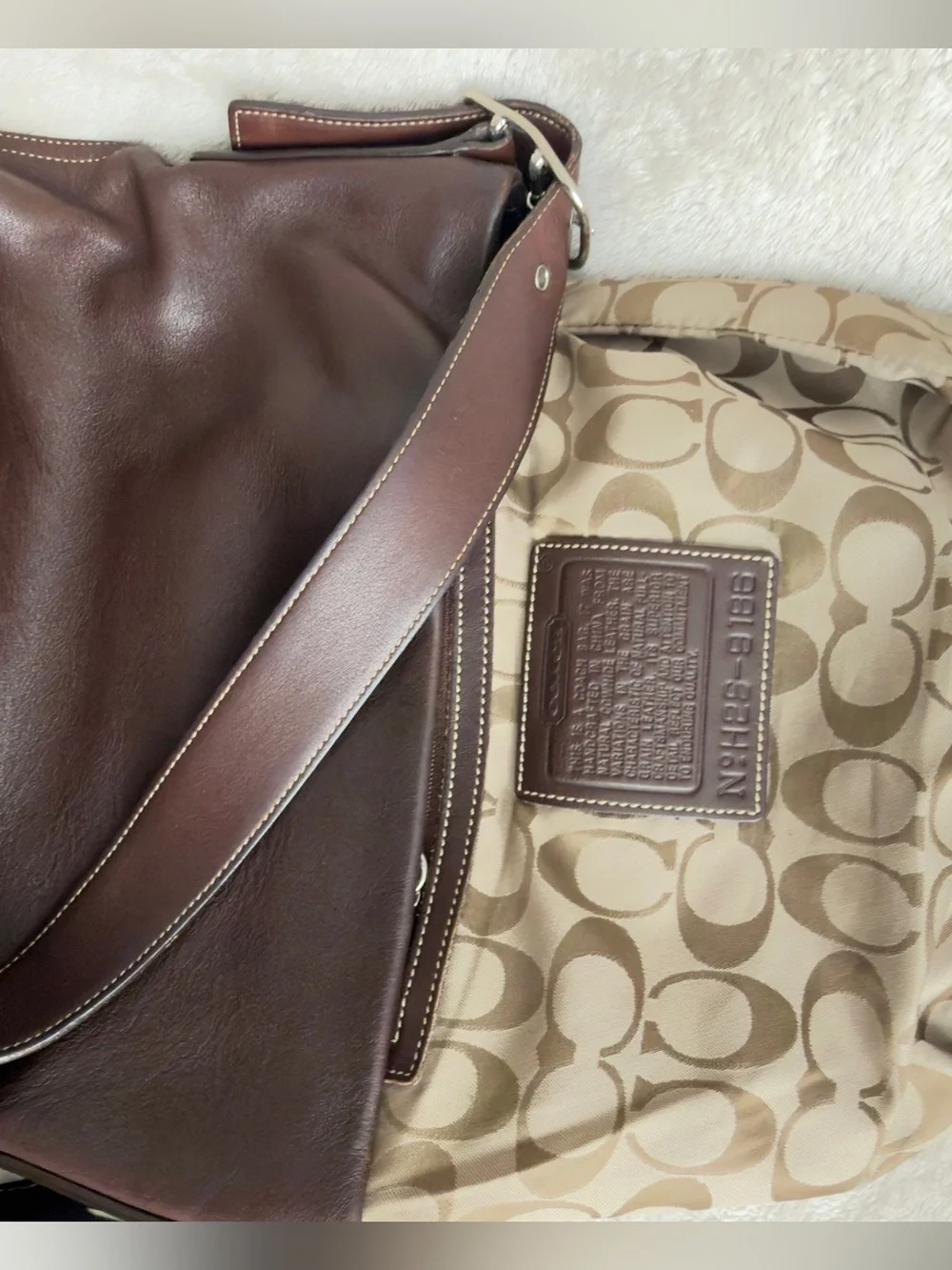 Vintage Coach Mahogany Leather Legacy Soho Bucket Hobo Bag 9186 Y2K